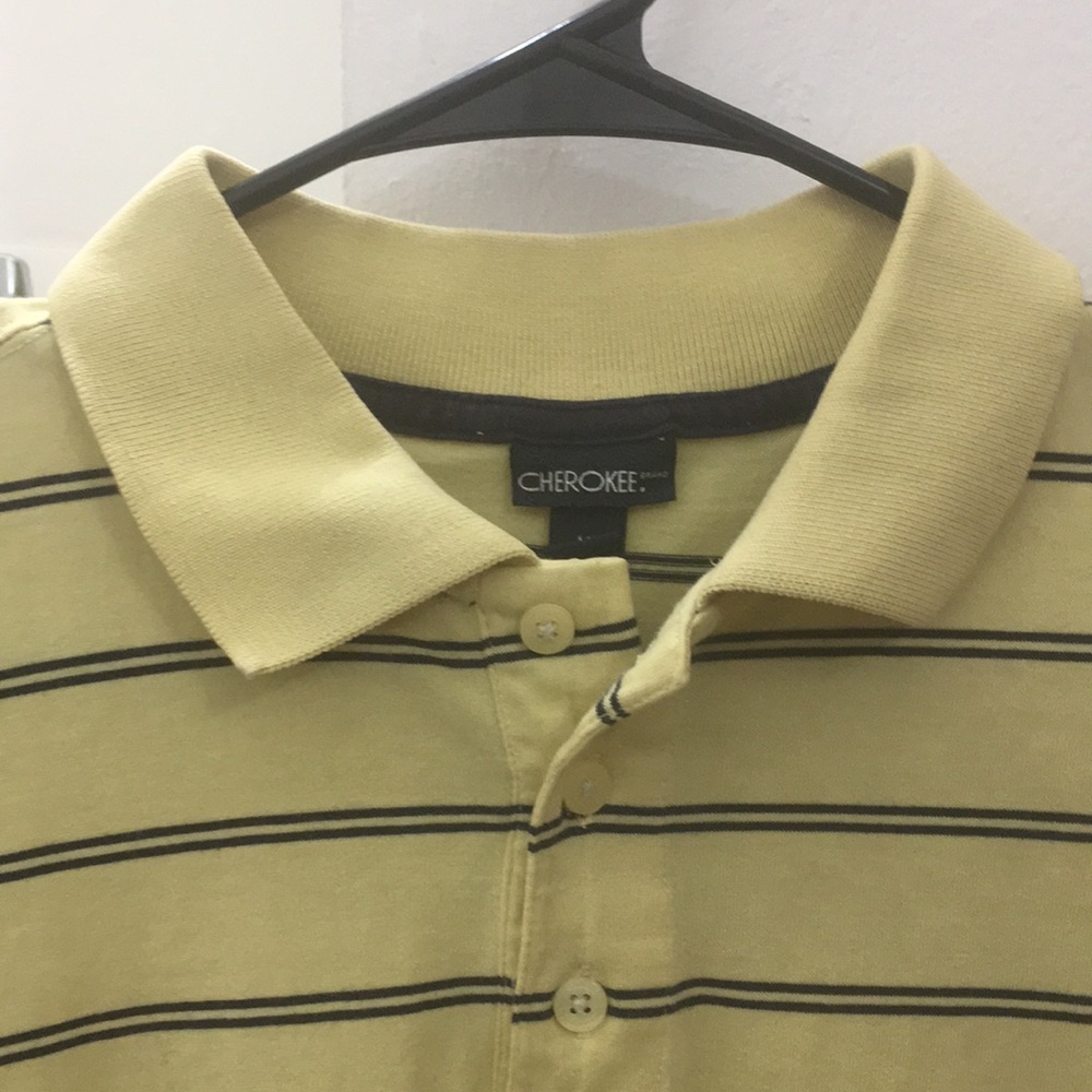 Cherokee - Yellow w/ navy blue stripe Polo